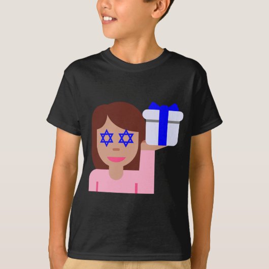 チャヌッカヘアフリップ絵文字 Tシャツ (正面)