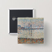 「チャネルのためのゲオルゲスピエールSeurat |の勉強の 缶バッジ (正面&裏面)