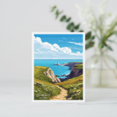 チャネルアイランズカリフォルニアトラベルイラストレーション ポストカード (スタンド正面)