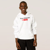 チャネルパーソナライズされたサブスクライブフード付きスウェットシャツ (正面フル)