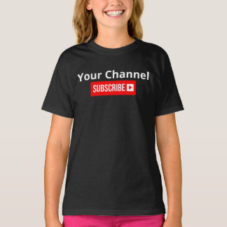 チャネルパーソナライズされたサブスクライブ Tシャツ