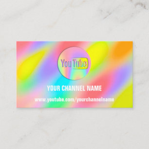 チャネル名YOU TUBERロゴQRコードHOLOGRAPH VIP 名刺