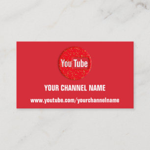 チャネル名YOUTUBER SUSCRIBEロゴQRコード 名刺