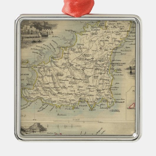 チャネル諸島 メタルオーナメント (正面)