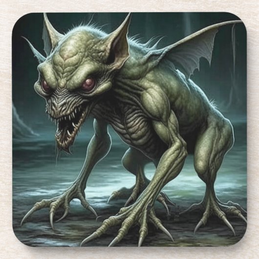 チャパカブラ – クリプティドモンスターまたは動物 コースター (正面)