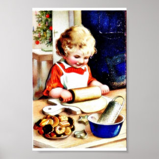 チャパティを作る子供 ポスター