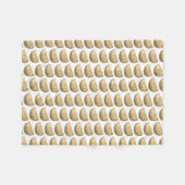 チャパティロティインディアンフードネリーンズフラットパン フリースブランケット (正面(横))