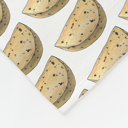 チャパティロティインディアンフードネリーンズフラットパン フリースブランケット (角)