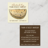 チャパティロティインディアンフードブレッドフラットパンベーカリー スクエア名刺 (正面/裏面)