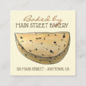 チャパティロティインディアンフードブレッドフラットパンベーカリー スクエア名刺 (正面)