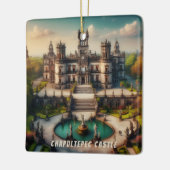 チャパルテペックキャッスルメキシコヴィンテージトラベル セラミックオーナメント (左)