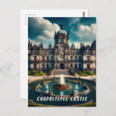 チャパルテペックキャッスルメキシコヴィンテージトラベル ポストカード (正面/裏面)