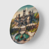 チャパルテペックキャッスルメキシコヴィンテージトラベル ラウンド壁時計 (傾斜)