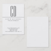 チャビグレイ白黒コンテンポラリー名刺 名刺 (正面/裏面)