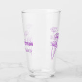 チャビルモダンフラワーグラフィック紫結婚式の引き出物 タンブラーグラス (左)