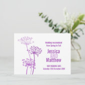 チャビルモダンフラワー結婚パープルの再計画 招待状 (スタンド正面)