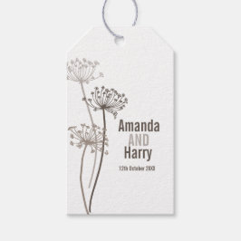 チャビル茶色の白結婚色の贈り物ラベル ギフトタグ