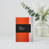チャビーオレンジグレーブラッククリエイティブ名刺 名刺 (スタンド正面)