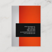 チャビーオレンジグレーブラッククリエイティブ名刺 名刺 (裏面)
