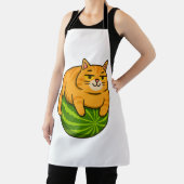 チャビーキャットオンスイカミームシャツ エプロン (インサイチュ)