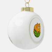 チャビーキャットオンスイカミームシャツ セラミックボールオーナメント (左)