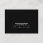 チャビープロフェッショナルブラックプレーンビジネスカード 名刺 (裏面)
