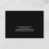 チャビープロフェッショナルブラックプレーンビジネスカード 名刺 (裏面)
