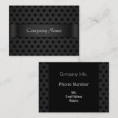 チャビー名刺ブラック水玉模様 名刺 (正面/裏面)