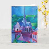 チャフランスのーチの絵画町 カード (黄色い花)