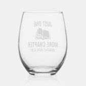 チャプターパーソナライズされたブッククラブ名 ステムなしワイングラス (裏面)