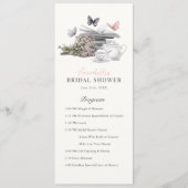 チャプターブックピンクブライダルシャワープログラム メニュー (正面)