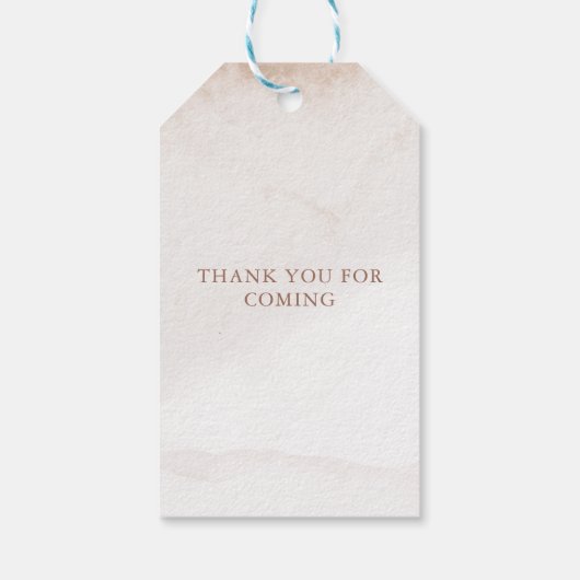 チャプター物語の新しい男女兼用ブックベビーシャワー ギフトタグ (裏面)