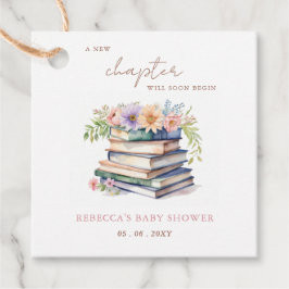 チャプター物語の新しい男女兼用ブックベビーシャワー フェイバータグ