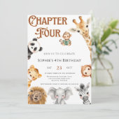 チャプター2ストーリーブックジャングルサファリ4th誕生日 招待状 (スタンド正面)