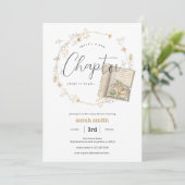 チャプター・ブックをテーマにした赤男女兼用ちゃんシャワー 招待状 (スタンド正面)