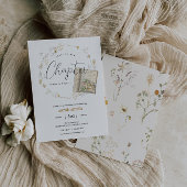 チャプター・ブックをテーマにした赤男女兼用ちゃんシャワー 招待状