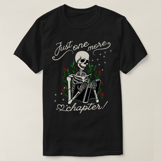 チャプター・ブックスおもしろいスケルトン本 Tシャツ (デザイン正面)