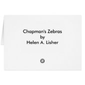 チャプマンズシマウマ (裏面横)