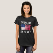 チャプレーン米国国旗の職業レトロ役職 Tシャツ (正面フル)