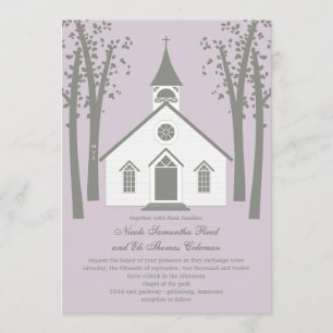 チャペルお洒落結婚式招待状 招待状