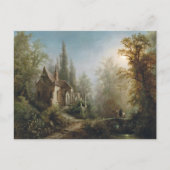 チャペルとライダーの上の月の夜 – リーガー ポストカード (正面)