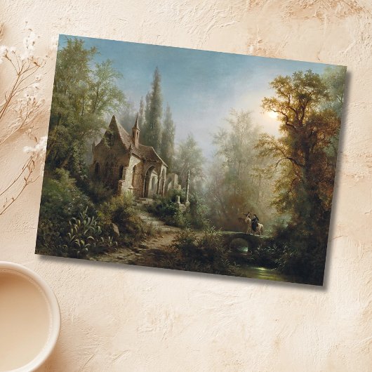 チャペルとライダーの上の月の夜 – リーガー ポストカード