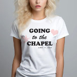 チャペルに行く |レトロ70をテーマにした花嫁 Tシャツ<br><div class="desc">この「チャペルに行く」花嫁tシャツは、ハートと鳩のアイコンのグラフィックを備えたレトロ70のテーマのフォント結婚を備えている。このシャツはブライダルシャワーやバチェロレッテの週末に新婦が来るのに最適な贈り物なので、結婚式の日に衣服できる。日付を結婚追加する保からシンプル削除する。©マリスバレンシア</div>