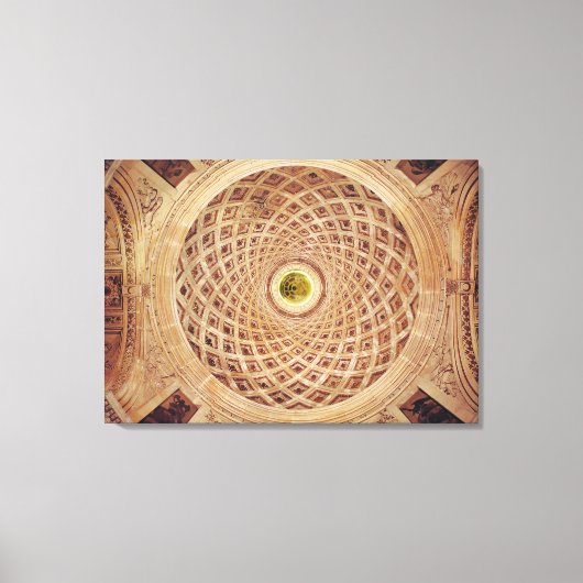 チャペルのインテリアキューポラの景色 キャンバスプリント (正面)