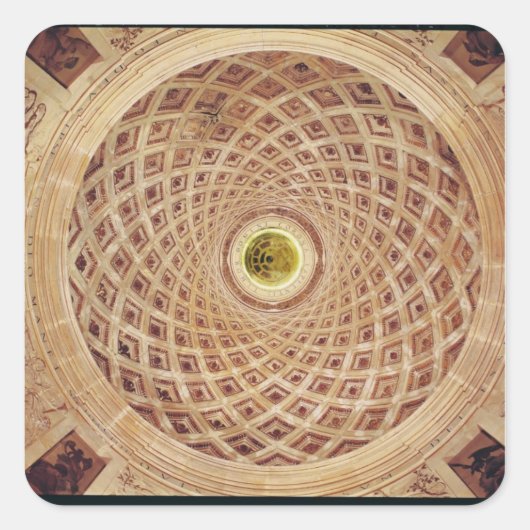 チャペルのインテリアキューポラの景色 スクエアシール (正面)