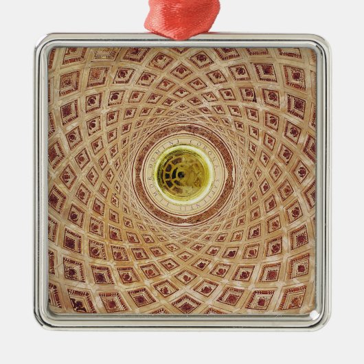 チャペルのキューポラの内部の眺め メタルオーナメント (正面)