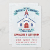 チャペルの結婚式招待状へ行くこと 招待状 (正面/裏面)