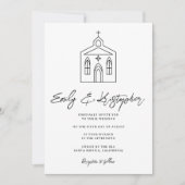 チャペルへ行く ウェディングフォト 招待状 (正面)