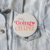 チャペルへ行く - オーダーメイドの花嫁一行デザイン 缶バッジ (インサイチュ)