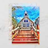 チャペルカントリーの結婚式招待状へ 招待状 (正面/裏面)